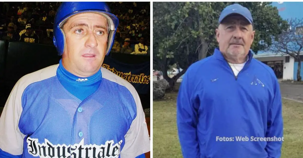 Javier Mendez con uniforme de Industriales y en actualidad