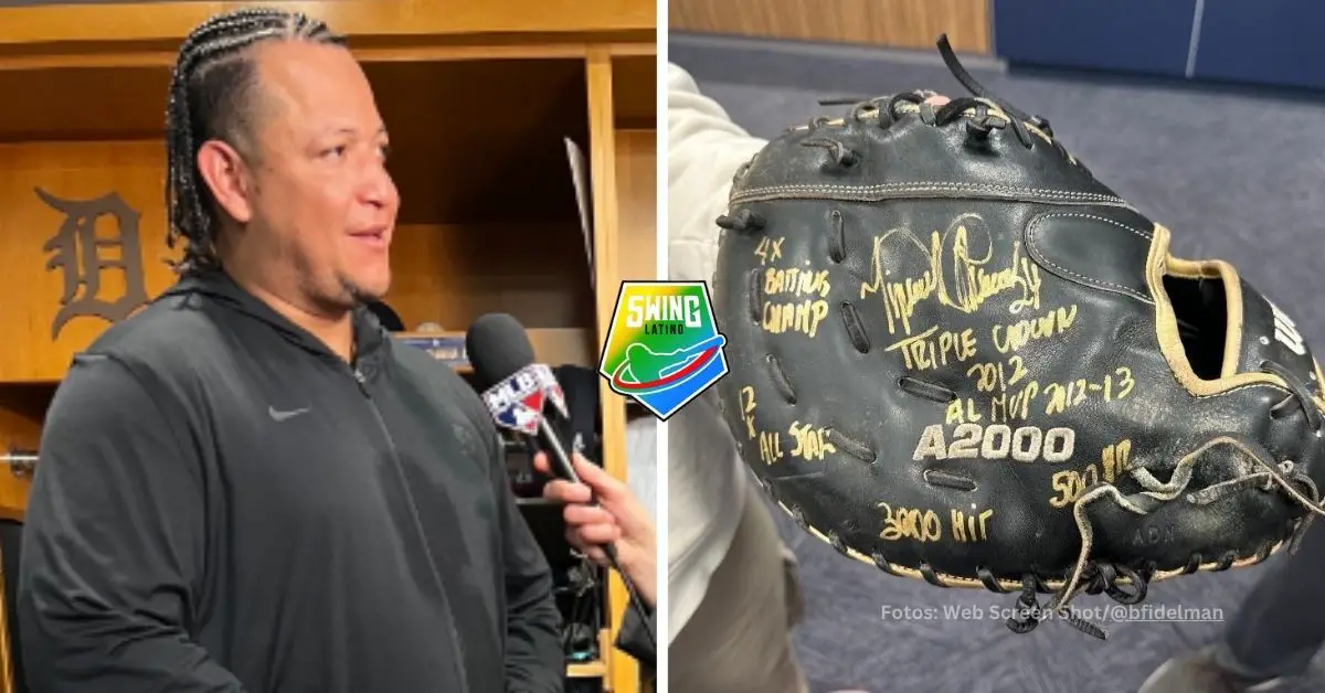 Miguel Cabrera contó en el clubhouse que no llevó guante para su despedida