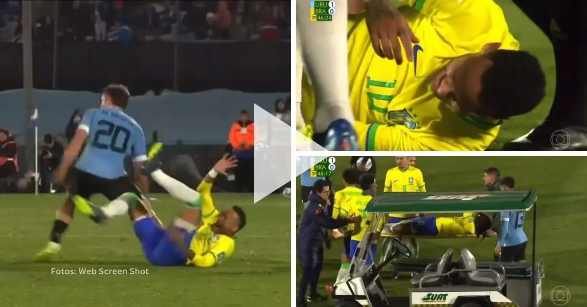 Neymar Jr. se vio fuertemente afectado por el dolor