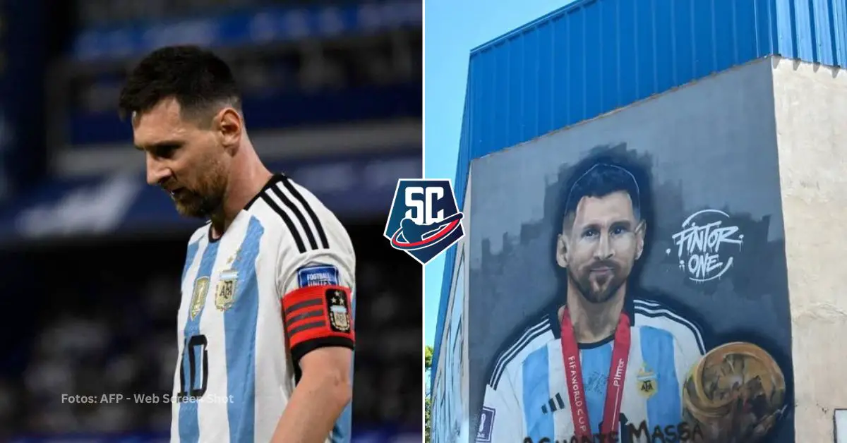 Arruinaron mural de Lionel Messi en San Martin