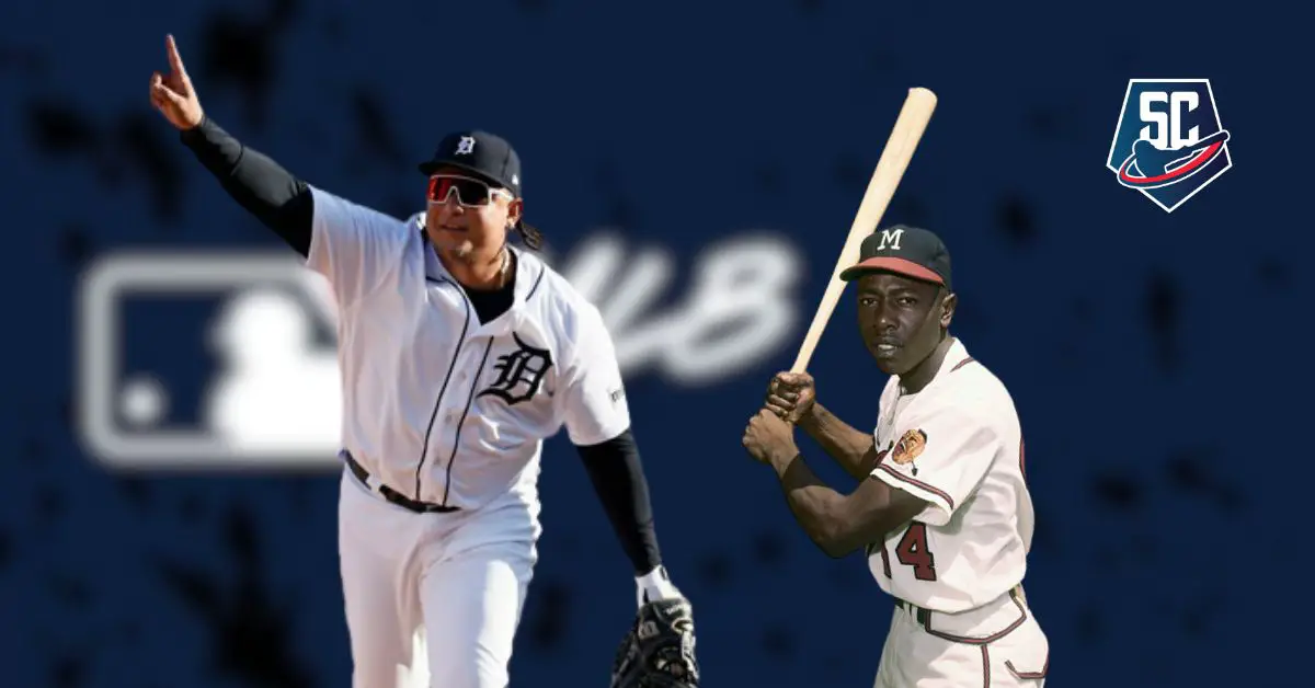 Miguel Cabrera y Hank Aaron son dos de los más grandes bateadores en la historia de las Grandes Ligas