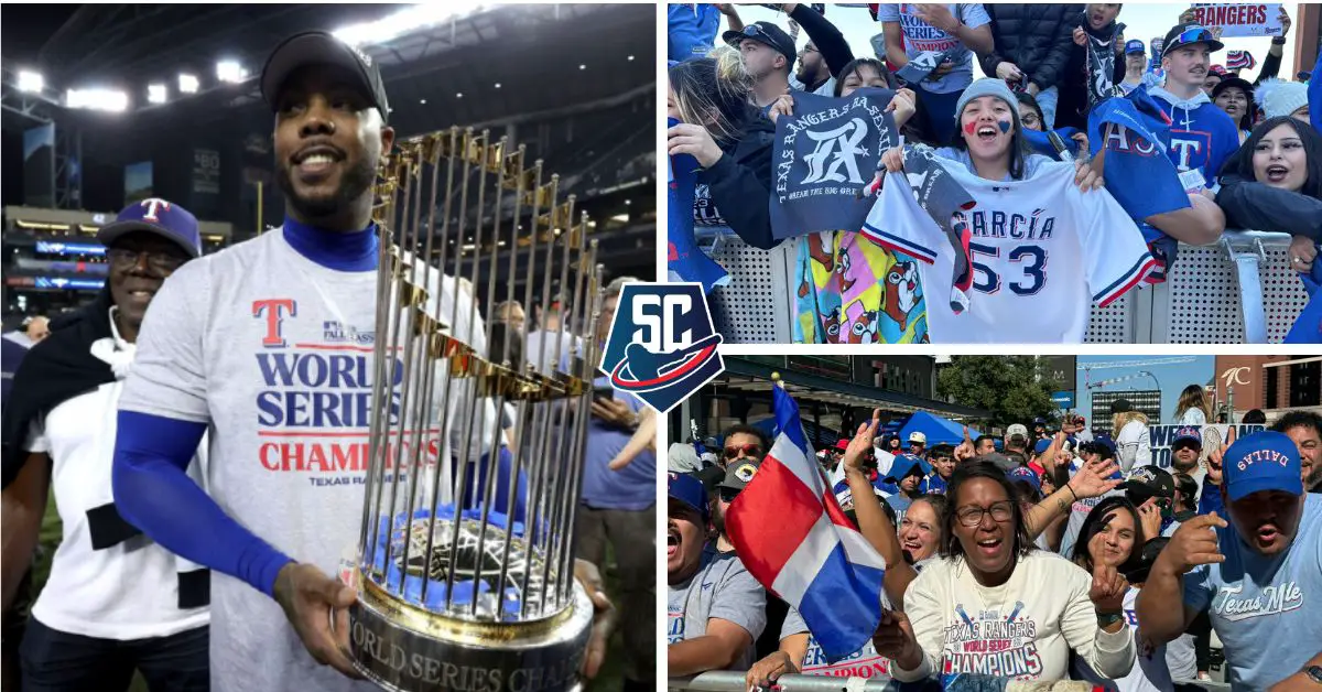 The Texas Rangers celebrated a World Series title