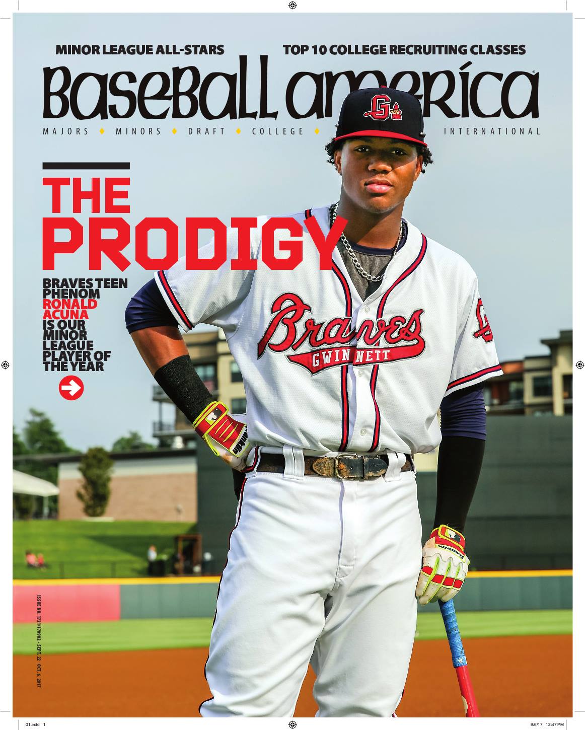 Ronald Acuña Jr. en la portada de Baseball America