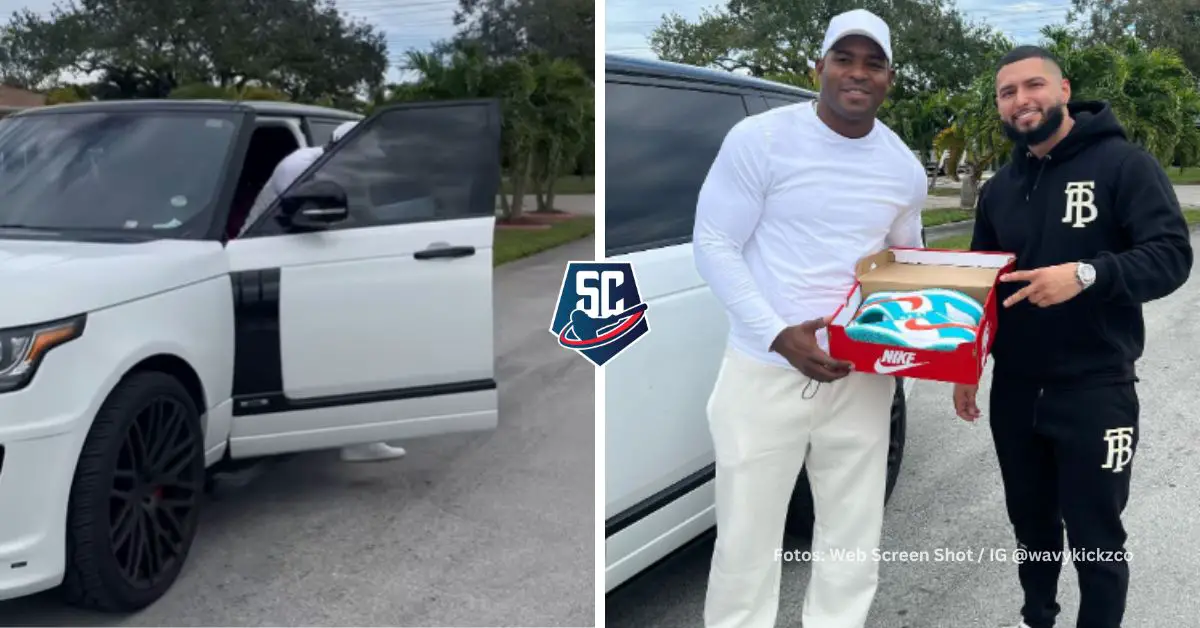 Yasiel Puig received a personalized gift in Miami