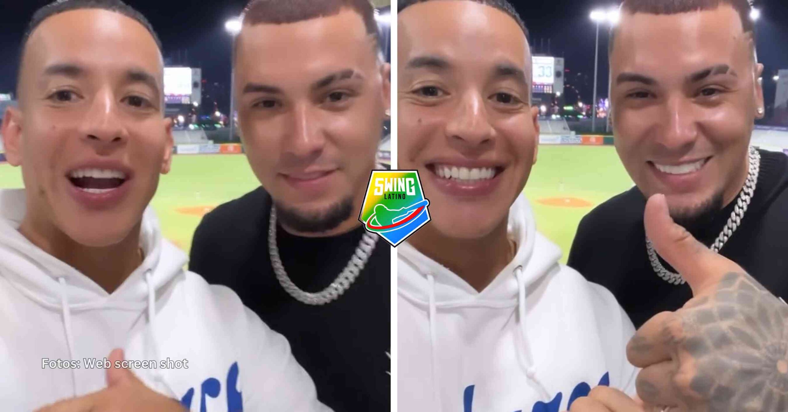 Javier Báez asistió el Hiram Bithorn junto al cantante de música urbana, Daddy Yankee