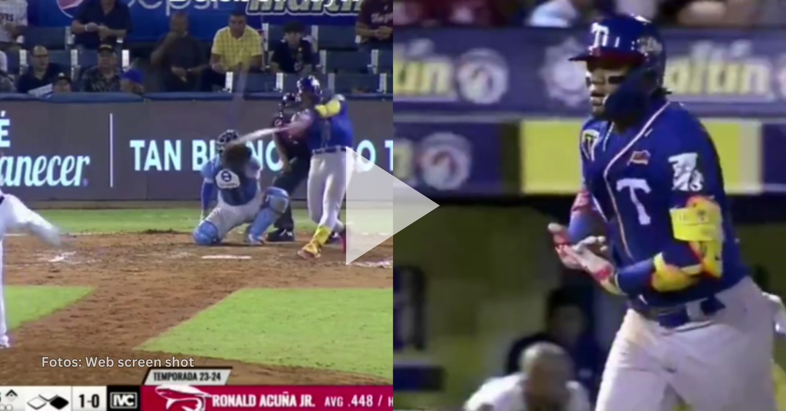 ¡Intratable! Ronald Acuña Jr. sacó el poder en el José Bernardo Pérez