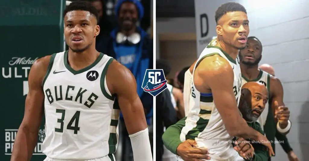 Giannis Antetokounmpo no aguantó excusas y salió corriendo al vestuario de Pacers a buscar su pedido