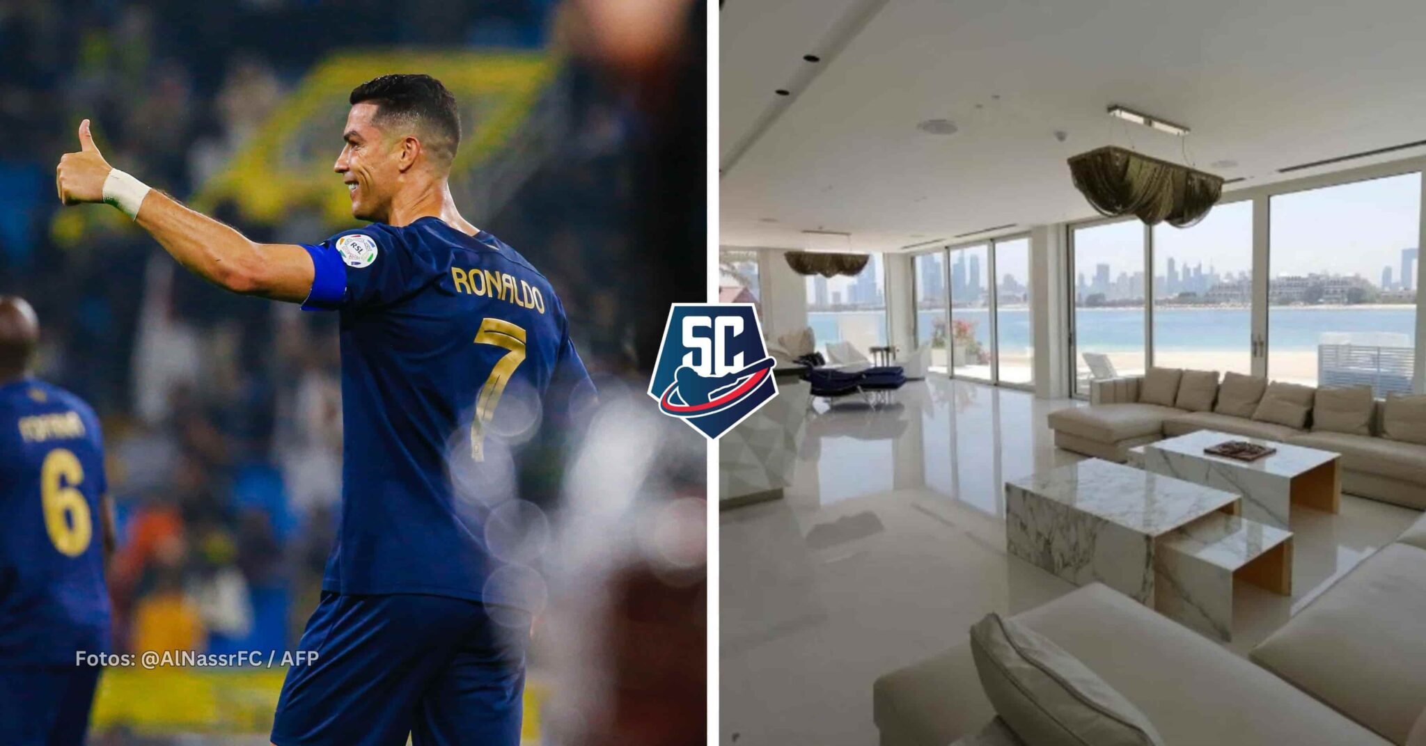 El futbolista portugués Cristiano Ronaldo compró una mansión en la ciudad de Dubai, por un costo de 55 millones de dólares.