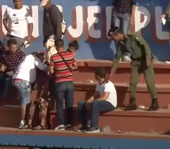 LO OBLIGÓ a devolver pelota: Policía en Cuba MANDA en los estadios (+FOTOS)