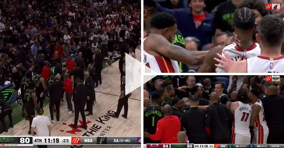 Momento bochornoso se vivió entre Heat y Pelicans en NBA