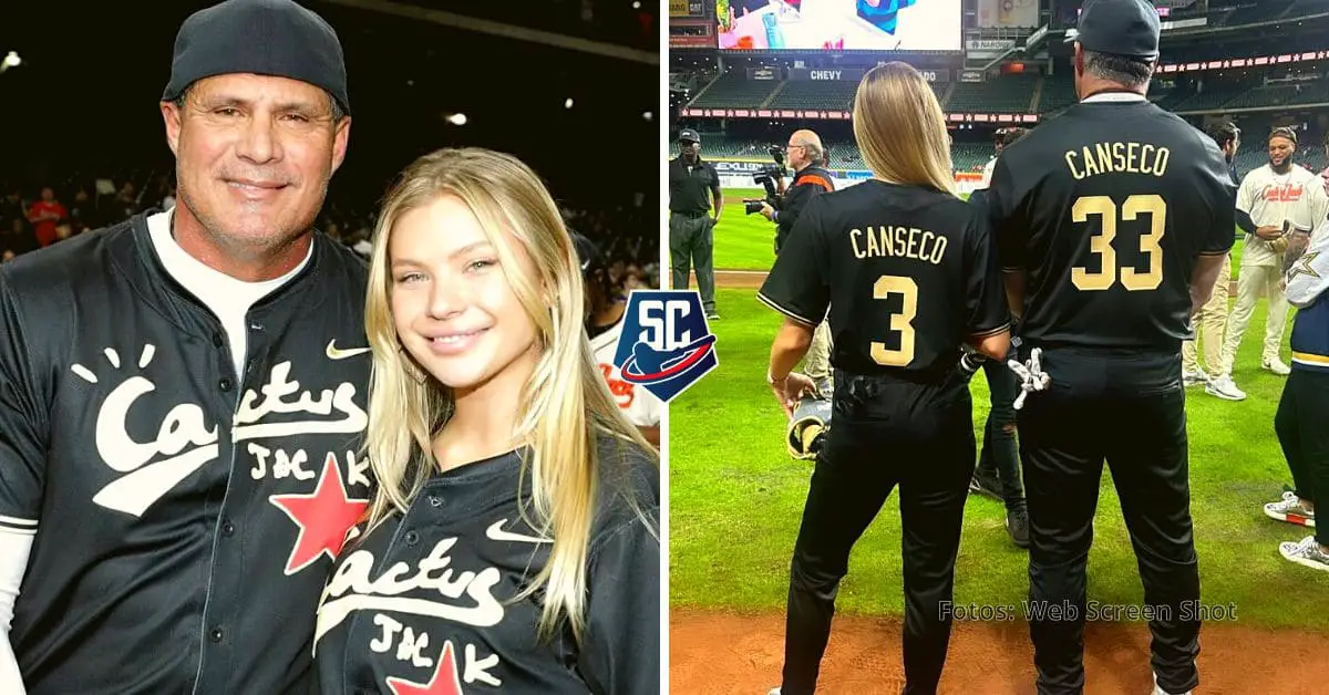 REAPARECIÓ José Canseco con su hija Josie en estadio de Houston Astros