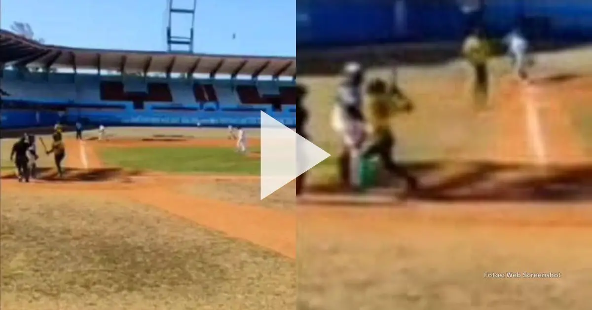 Pelotero pinareño expulsado en beisbol cubano intentó golpear a árbitro con su bate