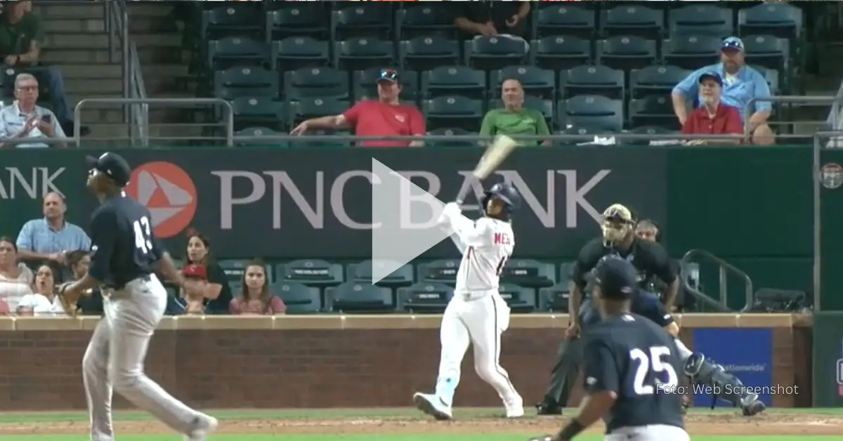 Victor Mesa Jr. la dio a la hora cero ante el filial de New York Yankees y empató el choque con un tablazo a 104MPH.