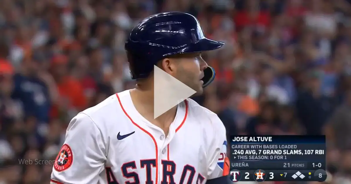 Jose Altuve respondió para Houston Astros con bases llenas