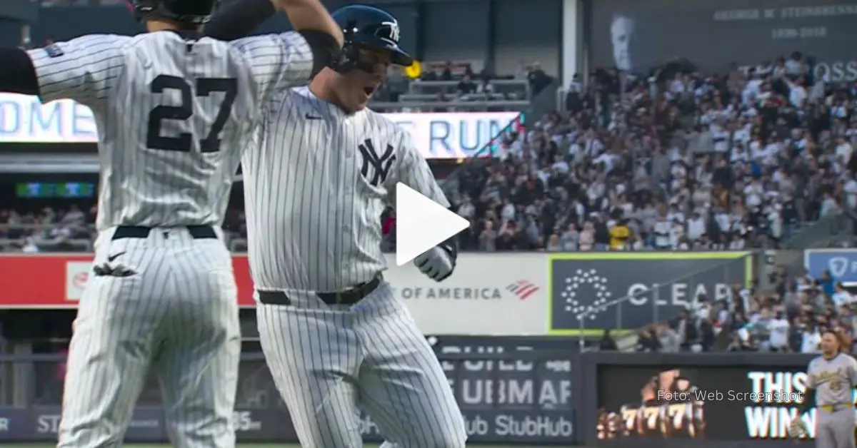INICIÓ RALLY Juan Soto: Yankees ANOTÓ 4 a Oakland en New York (+VIDEO)