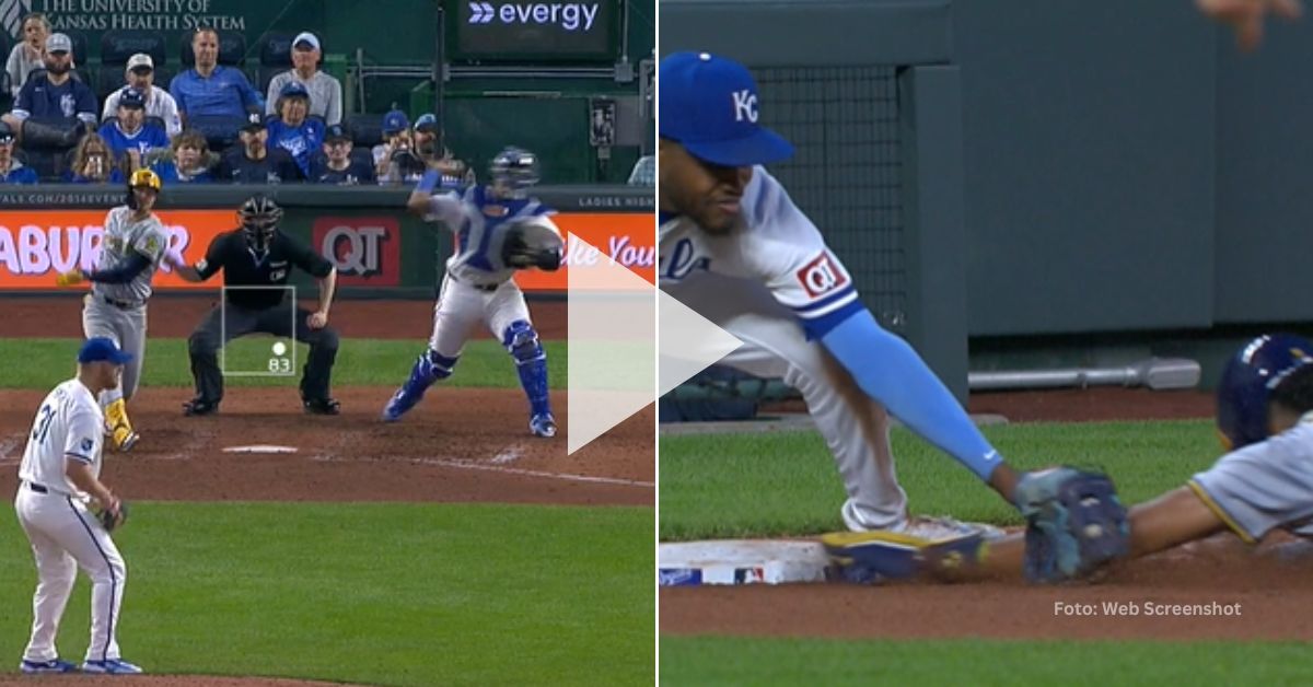 Salvador Perez Makes Incredible Play to Nab Jackson Chourio at Third Base