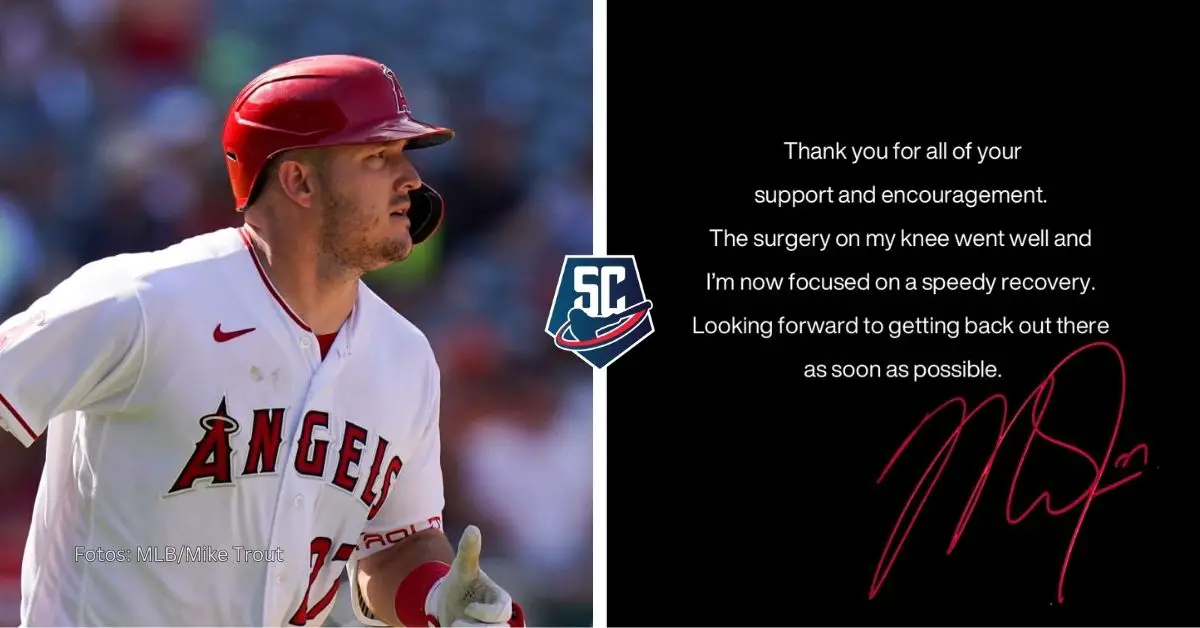 El jardinero de Los Angeles Angels, Mike Trout, actualizó sobre su recuperación