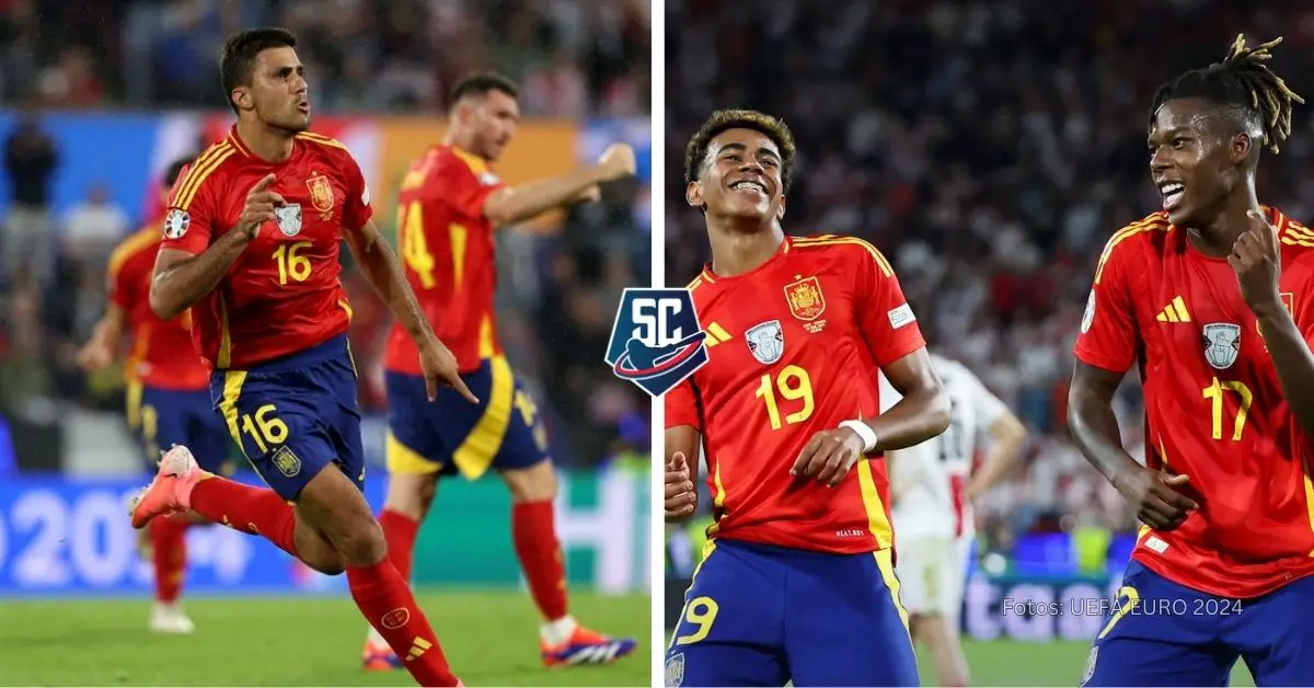 La selección de España avanzó a los Cuartos de Final de la Eurocopa al vencer por goleada 4-1 a su similar de Georgia