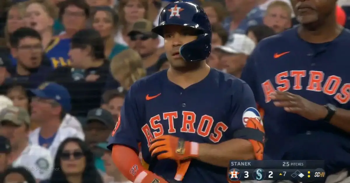 Jose Altuve llegó a cinco juegos seguidos con al menos un hit en Grandes Ligas con Houston Astros