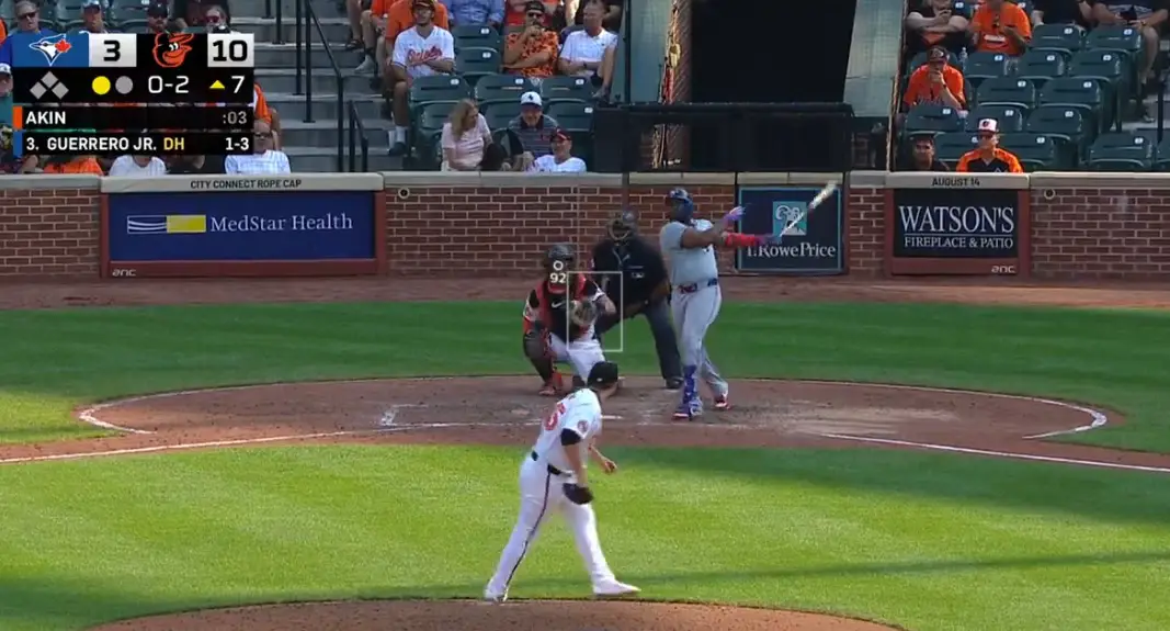 Vladimir Guerrero Jr. sonó el 25 ante Baltimore Orioles