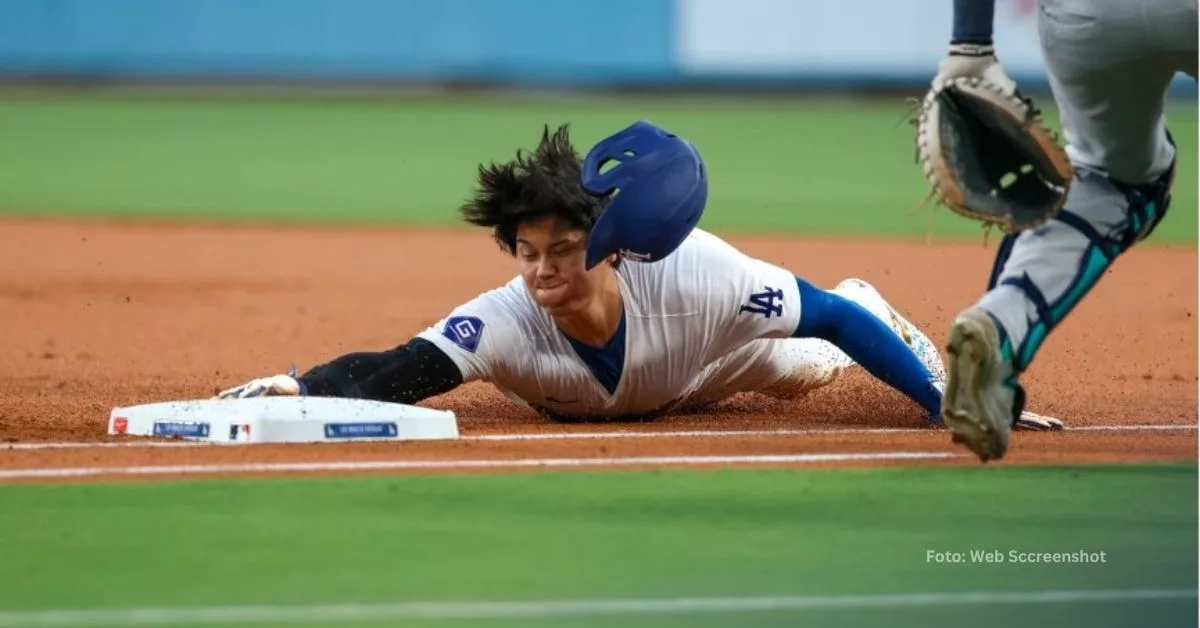 Shohei Ohtani se barrió de cabeza en Los Angeles