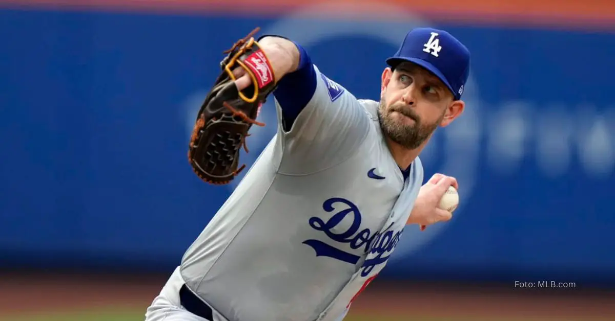 El lanzador de Boston Red Sox James Paxton durante su paso por Los Angeles Dodgers en MLB 2024