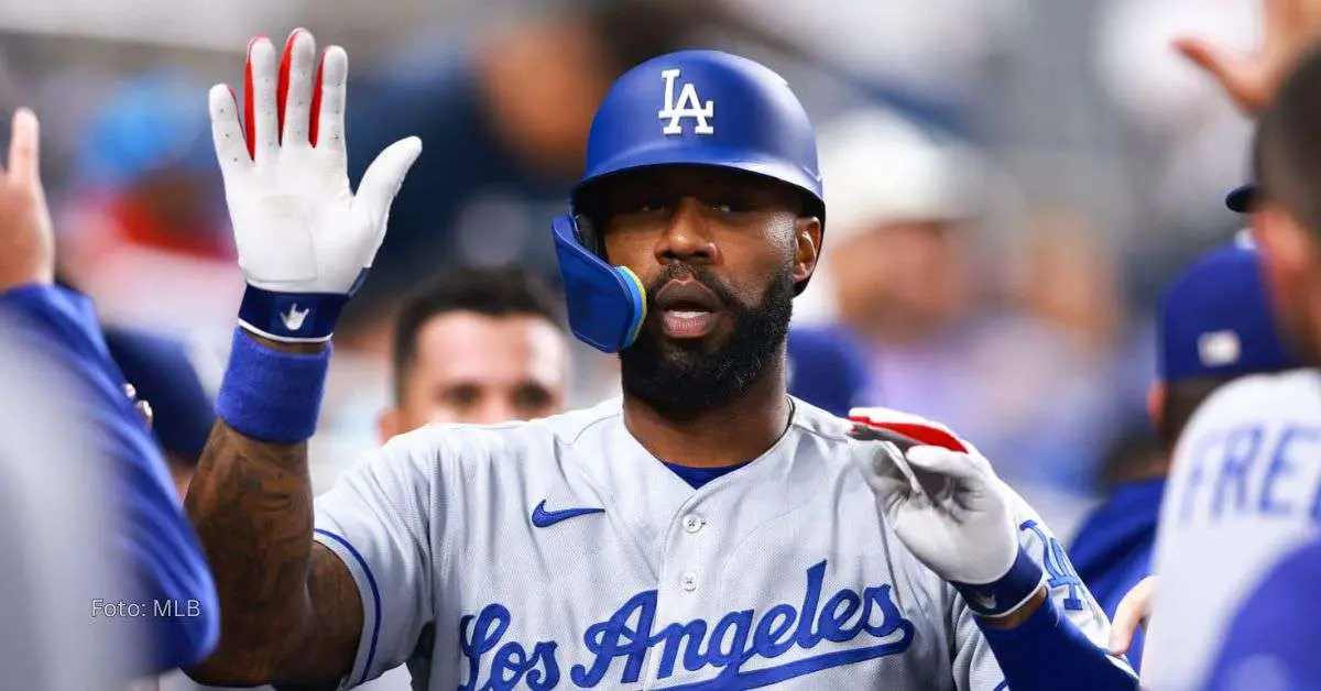 Jason Heyward celebrando con Dodgers