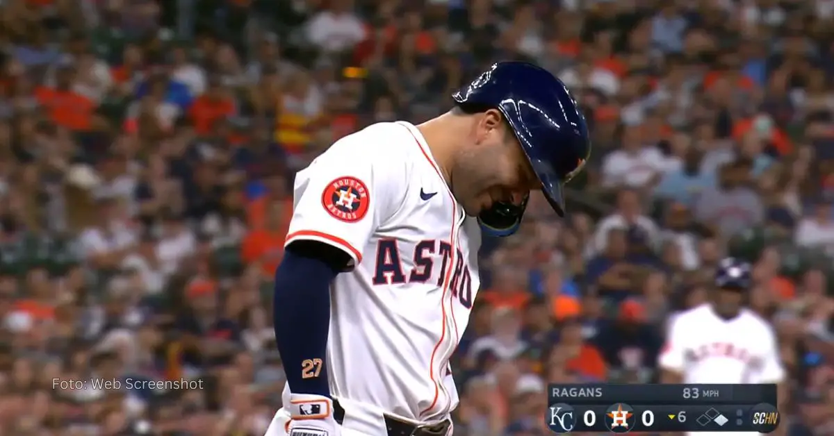 Jose Altuve tras pelotazo con Houston Astros