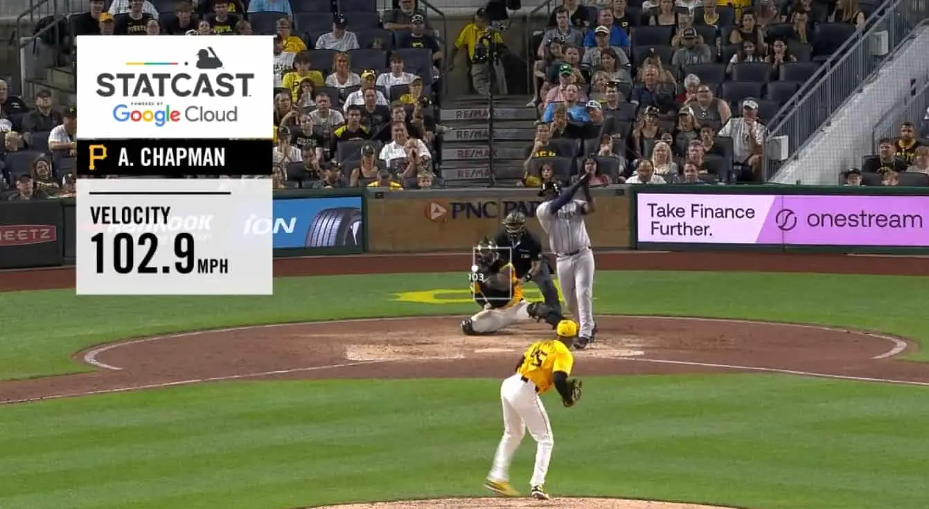 Josh Bell empató el juego con jonrón contra Aroldis Chapman a 103 MPH