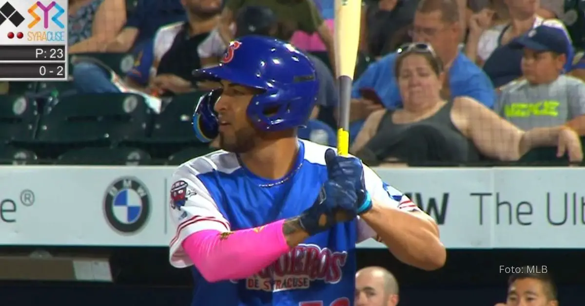 Eddie Rosario en la filial Triple A de New York Mets