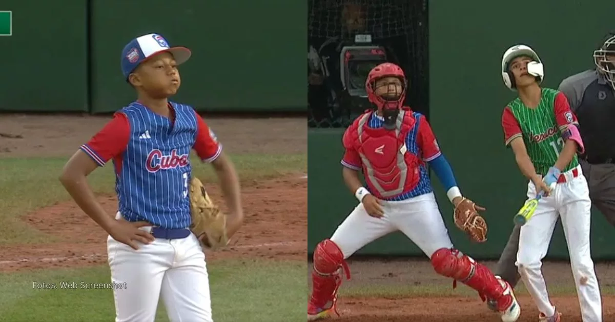 Jugadores de la Serie Mundial de Pequeñas Ligas viendo el jonrón que dejó al campo al Equipo Cuba