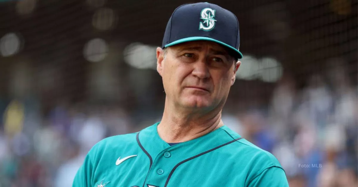 Scott Servais en un juego de MLB 2024 con Seattle Mariners