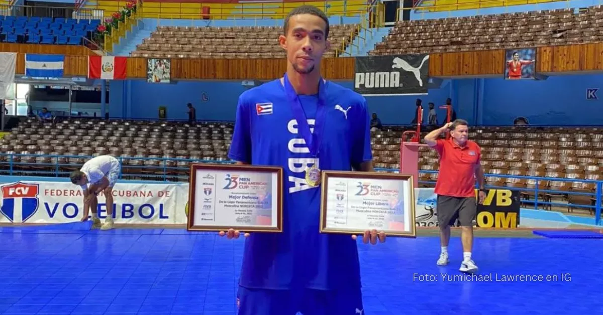 Yumichael Lawrence con dos diplomas en la Copa Panamericana Sub-23 junto al Equipo Cuba