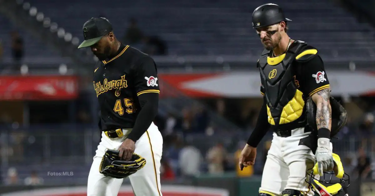 Aroldis Chapman junto a Yasmani Grandal