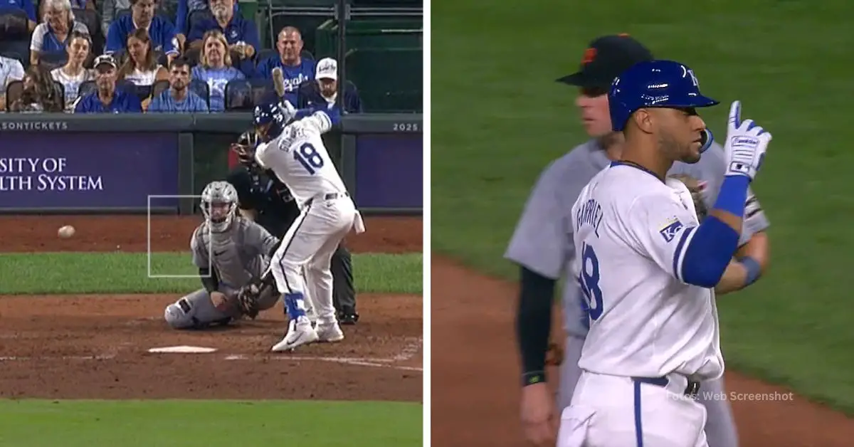 Cubano Yuli Gurriel con el uniforme de Kansas City Royals