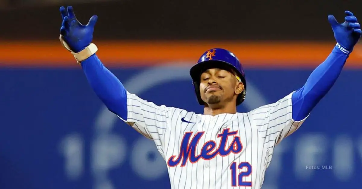 Francisco Lindor con el uniforme de New York Mets