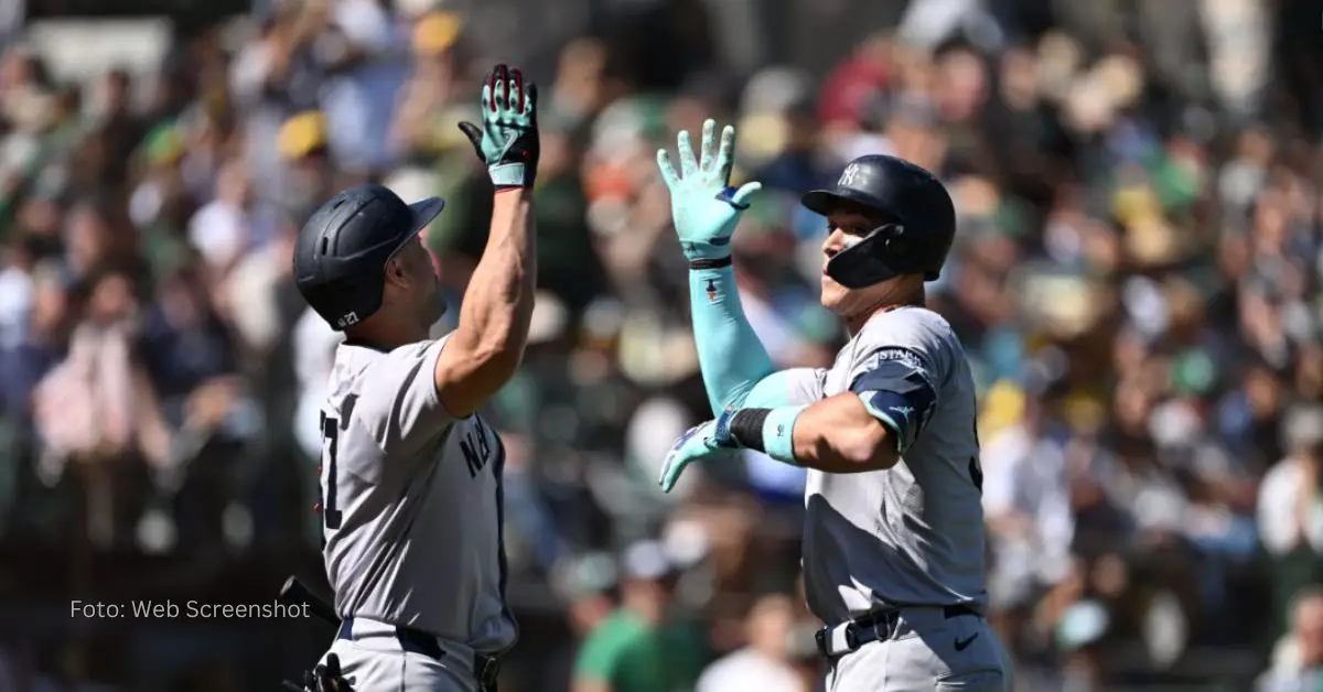 Aaron Judge celebra con New York Yankees