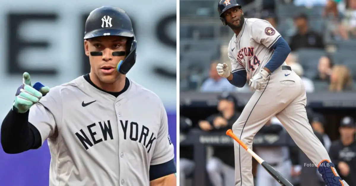 Aaron Judge con New York Yankees y Yordan Alvarez con Houston Astros