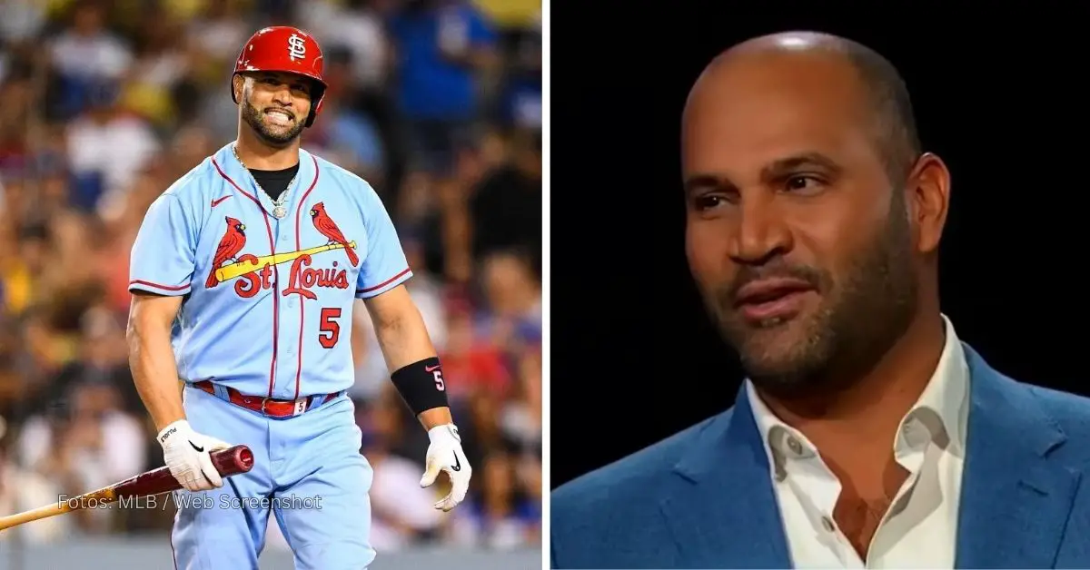 Albert Pujols con el uniforme de St. Louis Cardinals.