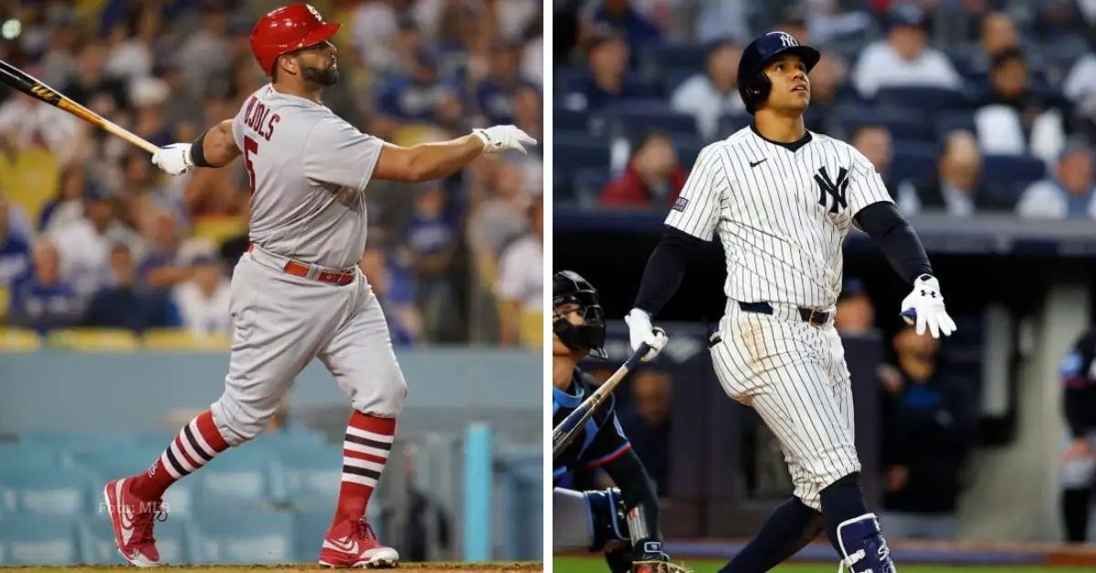 Albert Pujols con St. Louis Cardinals y Juan Soto con New York Yankees