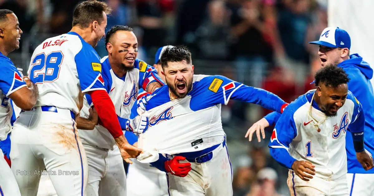 Atlanta Braves celebrando el pase a Postemporada