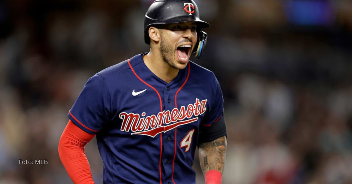 Carlos Correa celebrando con Minnesota Twins