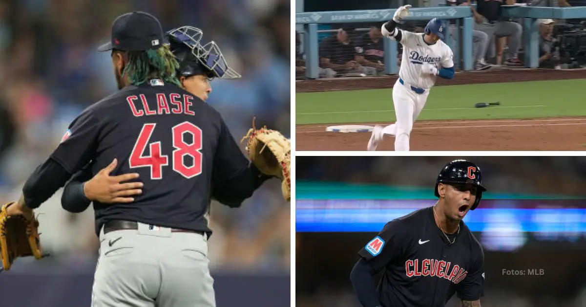 Enmanuel Clase y Andres Giménez con Cleveland Guardians y Shohei Ohtani tras conectar jonrón