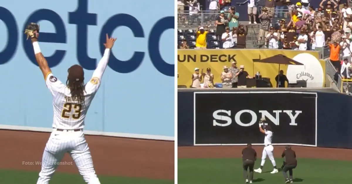 Fernando Tatis Jr. en la ovación en el Petco Park