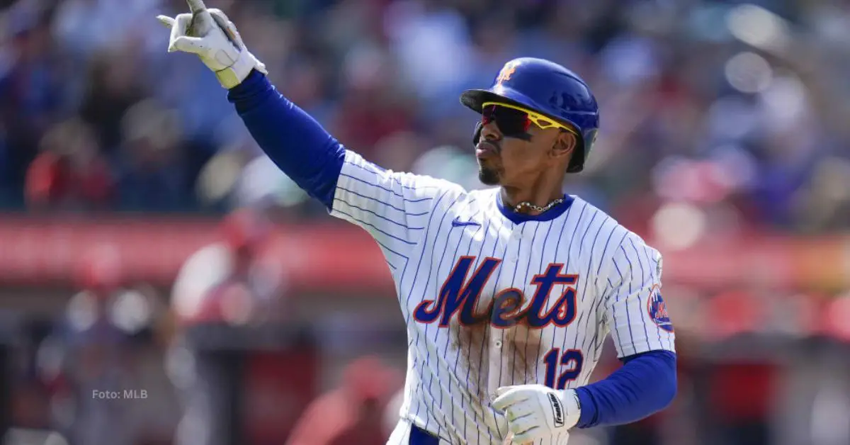 Francisco Lindor celebrando con New York Mets