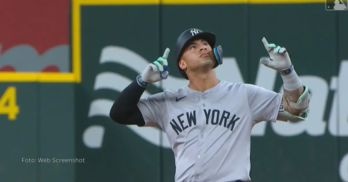 Gleyber Torres celebrando con New York Yankees