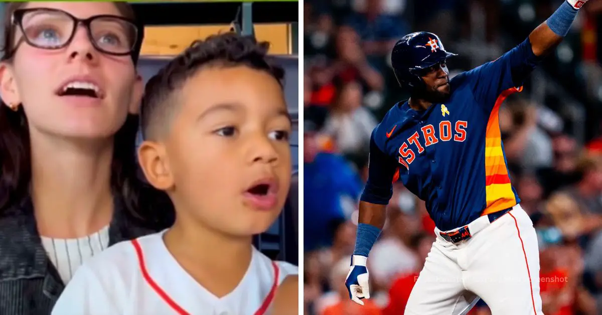 Yordan Alvarez celebrando jonrón para Houston Astros