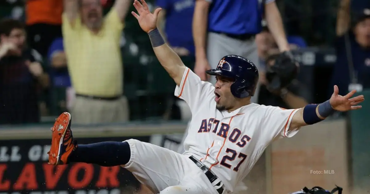 Jose Altuve con el uniforme de Houston Astros