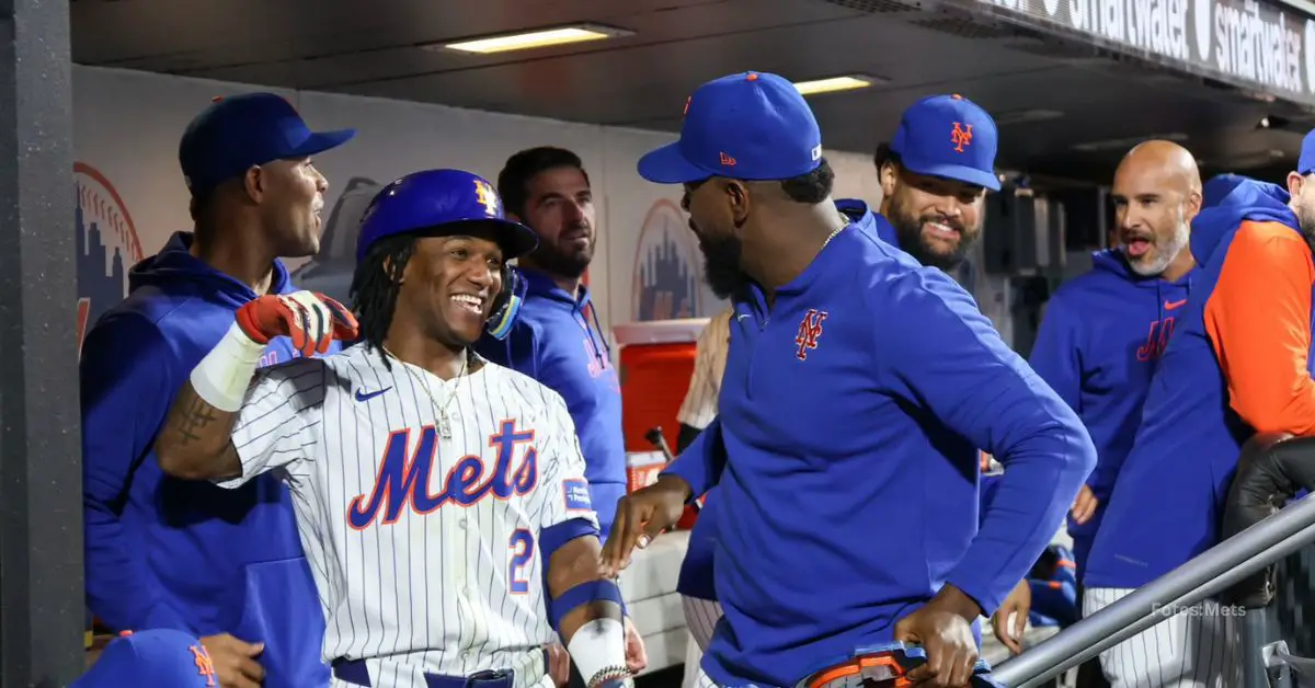 Luisangel Acuña con New York Mets en su primer jonrón