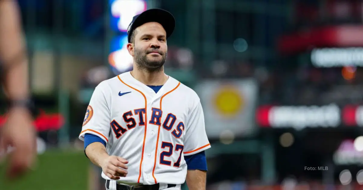 Jose Altuve con el uniforme de Houston Astros